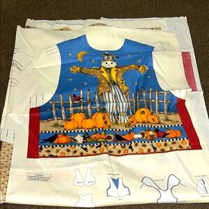 Vintage Scarecrow vest X 2 fabric Cranston works vip
